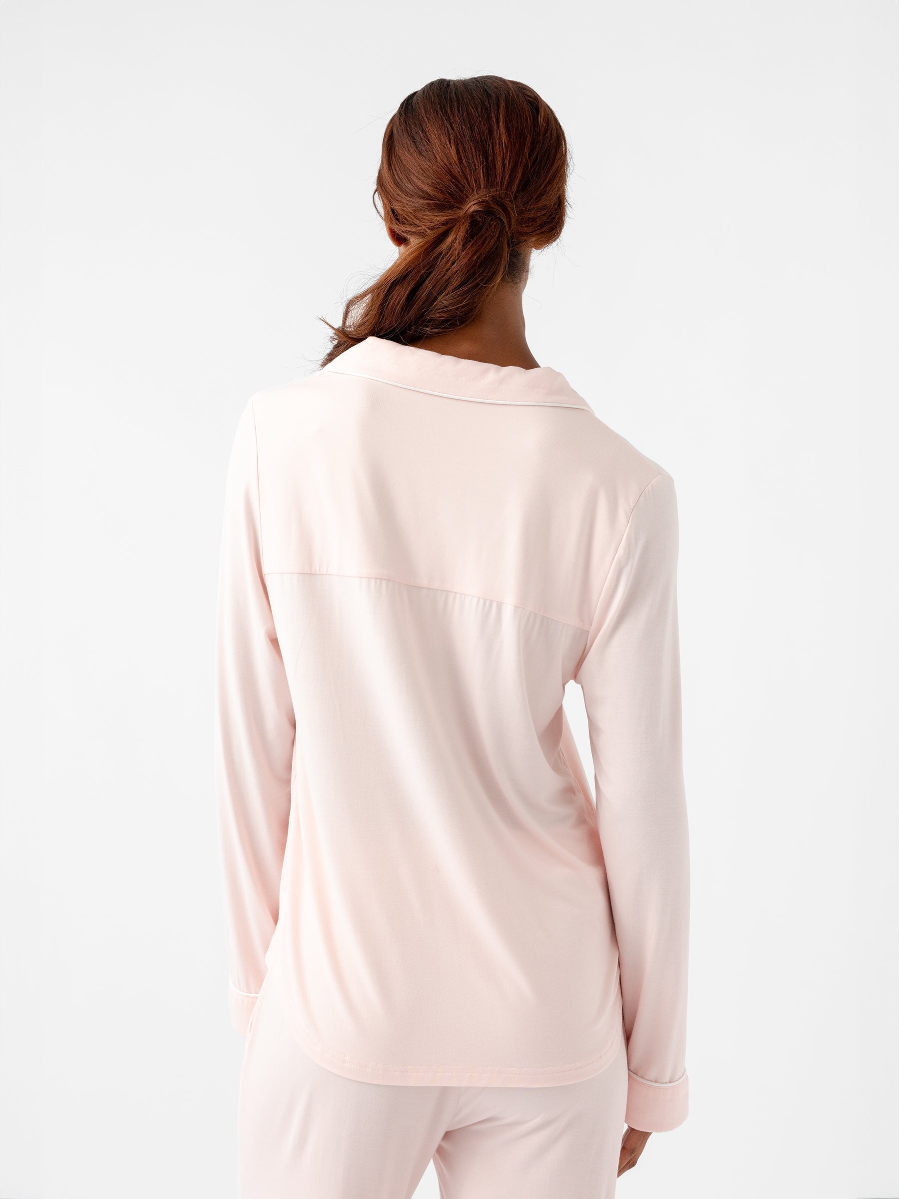 Women's Bamboo Stretch-Knit Long Sleeve Pajama Top TALL