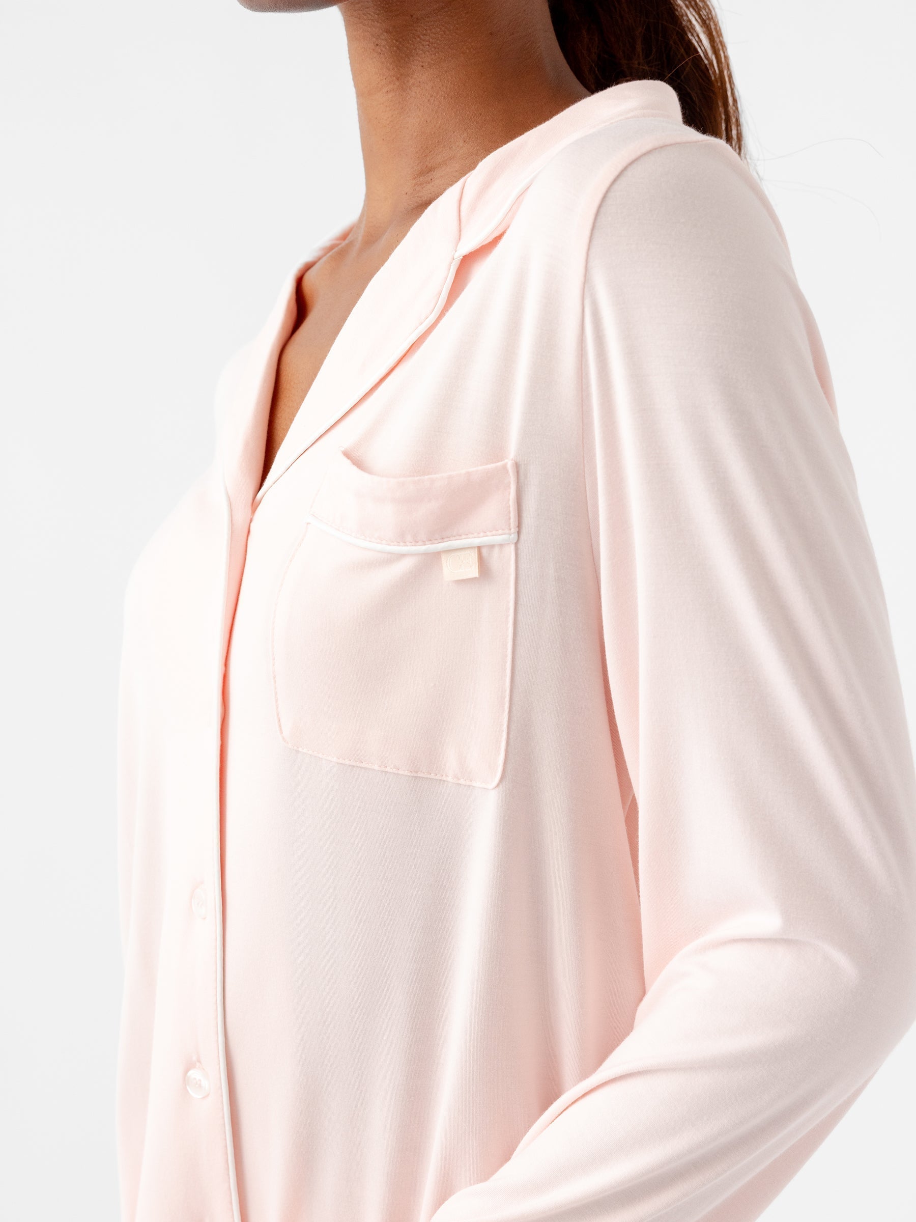 Women's Bamboo Stretch-Knit Long Sleeve Pajama Top TALL