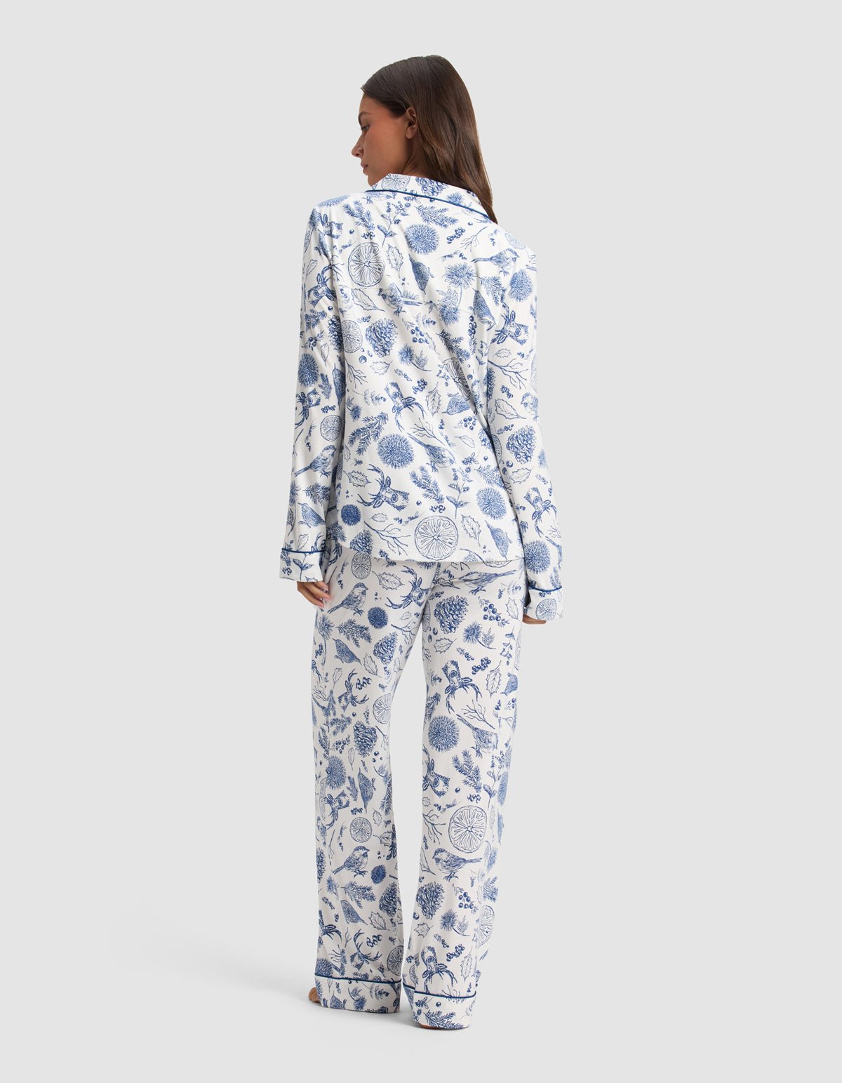 Women's Bamboo Stretch-Knit Long Sleeve Pajama Set