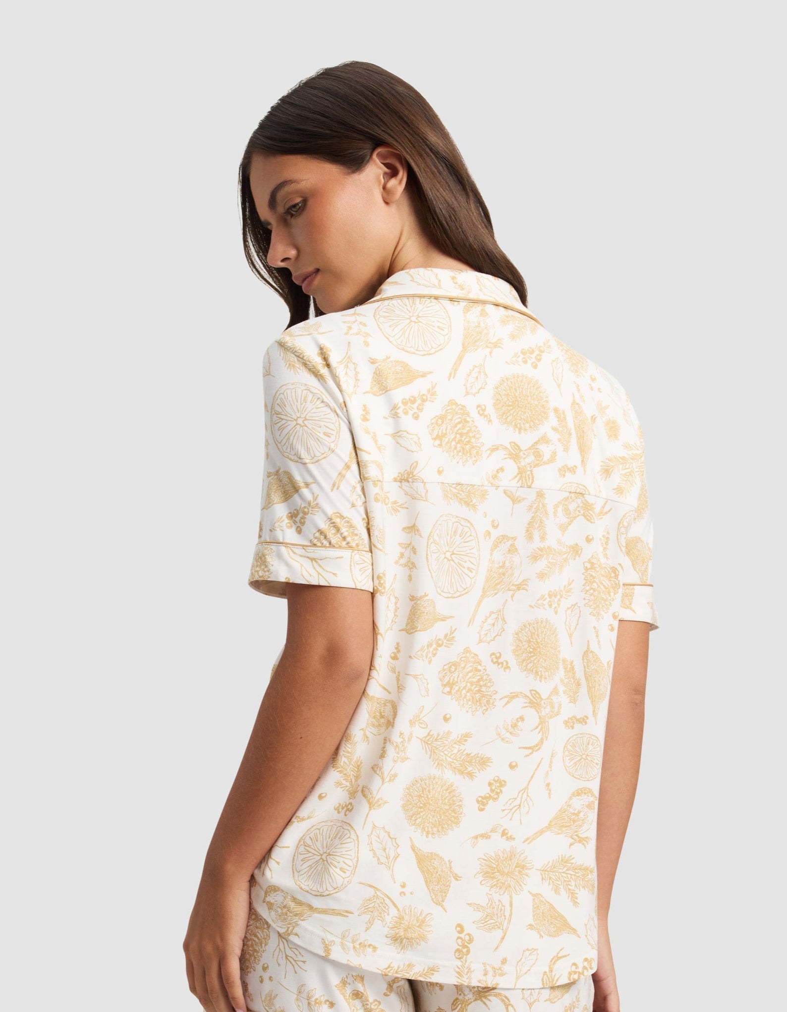 Women's Bamboo Stretch-Knit Short Sleeve Pajama Top
