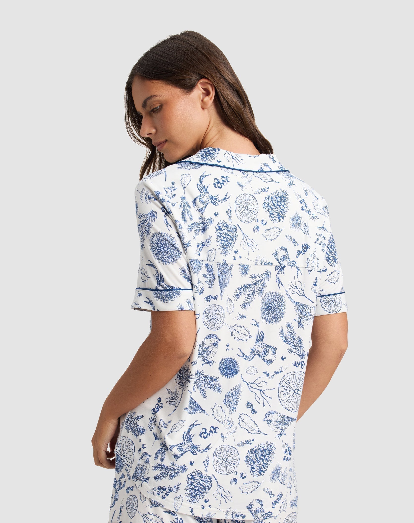 Women's Bamboo Stretch-Knit Short Sleeve Pajama Top