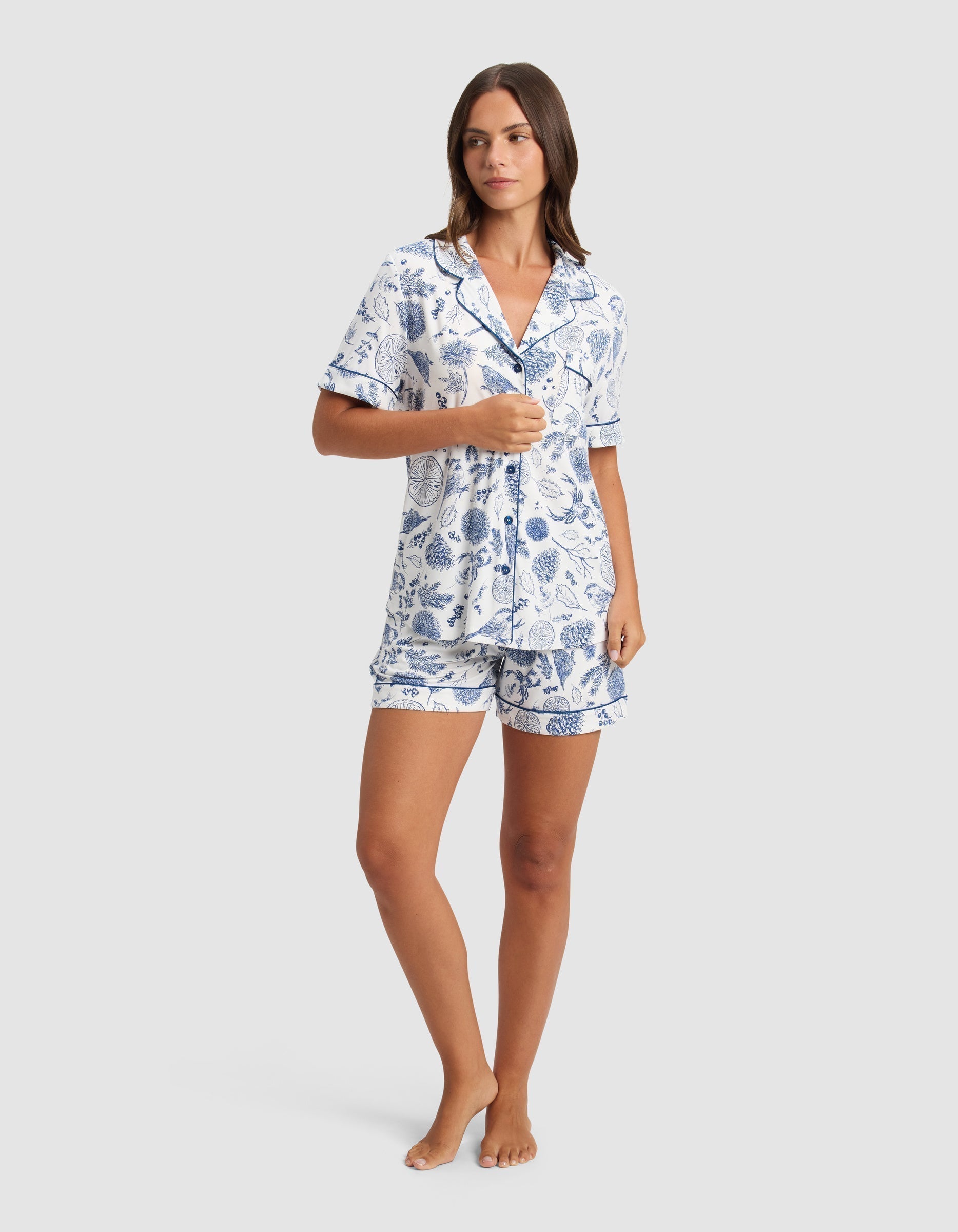 Women's Bamboo Stretch-Knit Short Sleeve Pajama Top