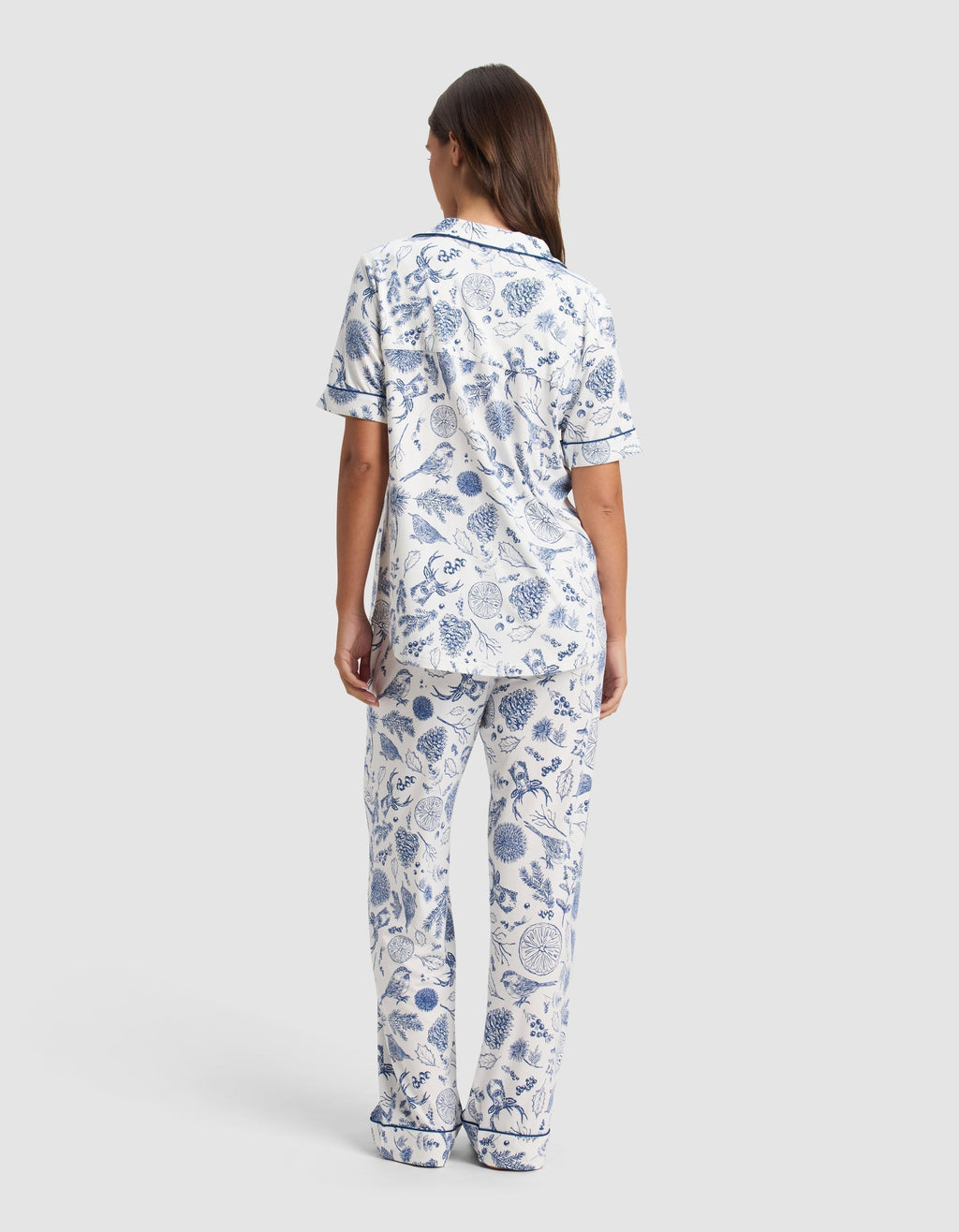 Women's Bamboo Stretch-Knit Short Sleeve & Pant Pajama Set
