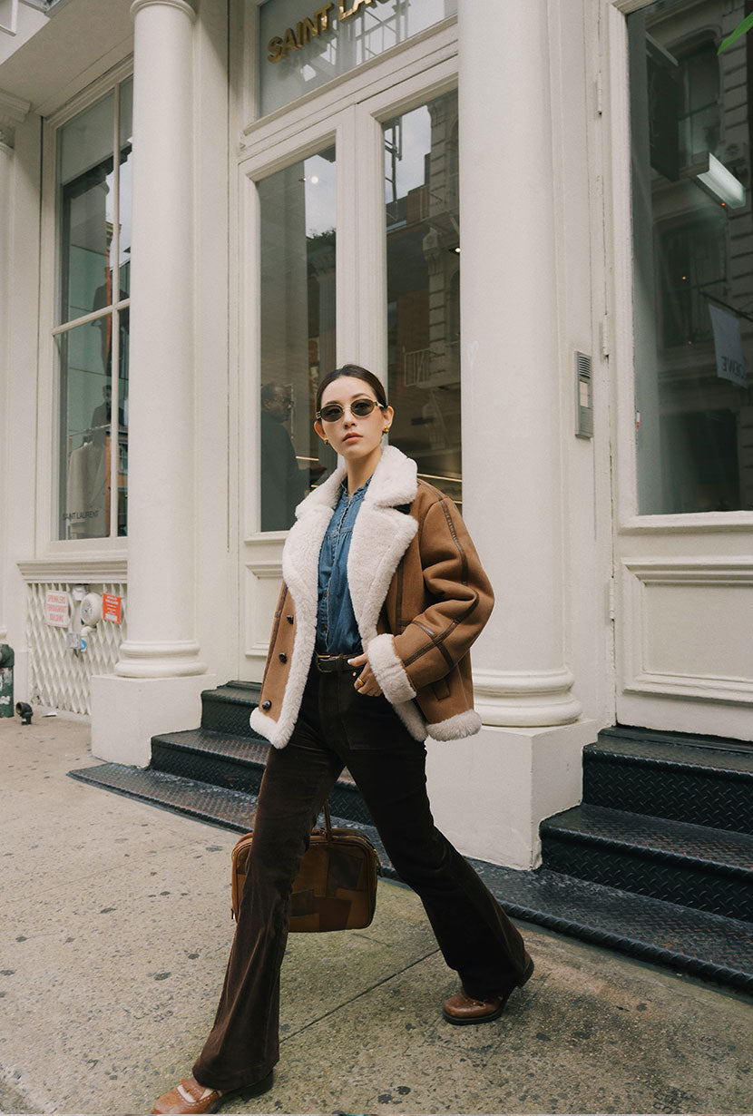 Cody Corduroy Flared Pants - Brown